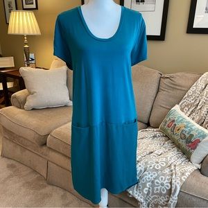 Anthropologie Dolan Teal Short-sleeve Dress Size L